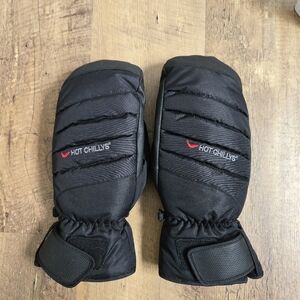 Hot Chillys Womens Medium Black Polyster Mittens